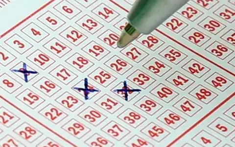 Lottery ticket with numbers marked