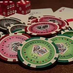Stacks of casino chips